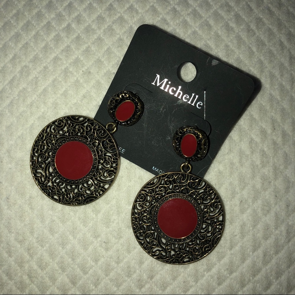 Burgandy Earrings